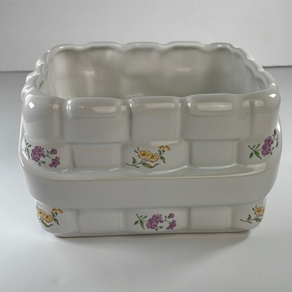 TELEFILMS Ceramic Basket Planter